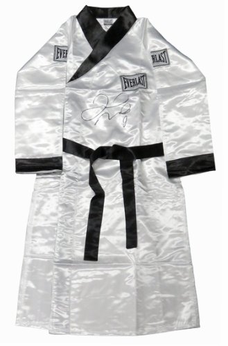 Floyd Mayweather Jr Autographed Signed Everlast White Boxing Robe 