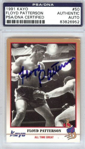 Floyd Patterson Autographed 1991 Kayo Card #50 PSA/DNA