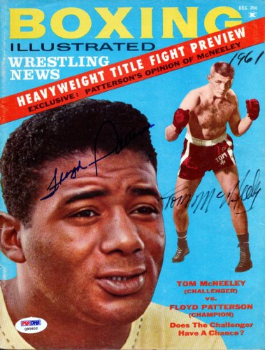Floyd Patterson & Tom Mcneeley Autographed Boxing Illustrated Magazine Cover PSA/DNA