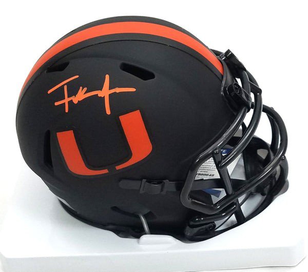 Frank Gore Autographed Signed Miami Hurricanes Um Riddell Eclipse Mini Helmet Beckett Witnessed 
