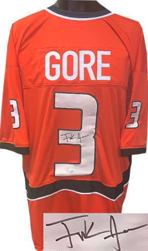 Frank Gore Autographed Signed Miami Orange Custom Stitched College Football Jersey XL- JSA Witnessed 