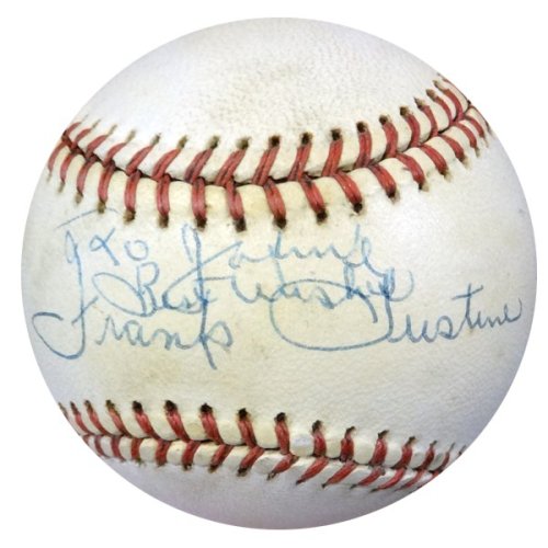 Frank Gustine Autographed Signed Official Nl Baseball Pittsburgh Pirates "To Johnny, Best Wishes" PSA/DNA 