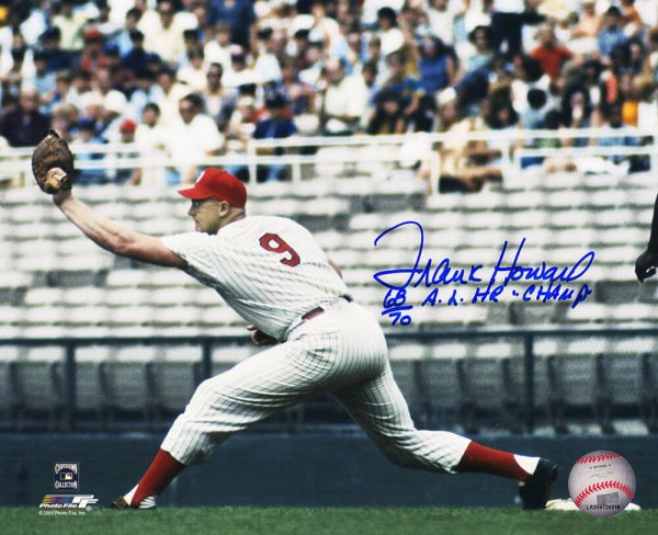 Frank Howard Autographed Signed Washington Senators Fielding 8x10 Photo w/68, 70 AL HR Champ 