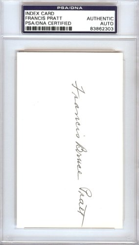 Frank Pratt Autographed 3X5 Index Card Chicago White Sox PSA/DNA