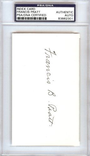 Frank Pratt Autographed 3X5 Index Card Chicago White Sox PSA/DNA