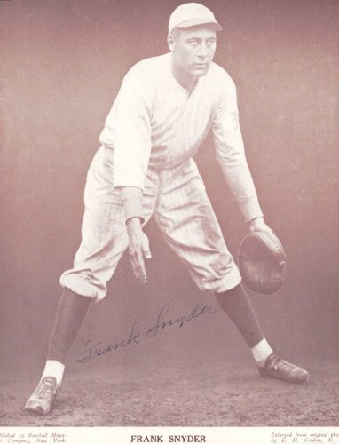 Frank Snyder Autographed M114 Baseball Magazine Page Photo PSA/DNA