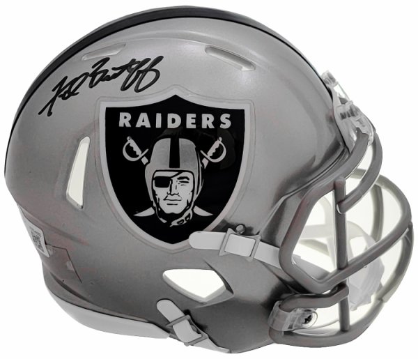 Fred Biletnikoff Autographed Signed Oakland Raiders Flash Gray Speed Mini Helmet Beckett Beckett Witness #208233 