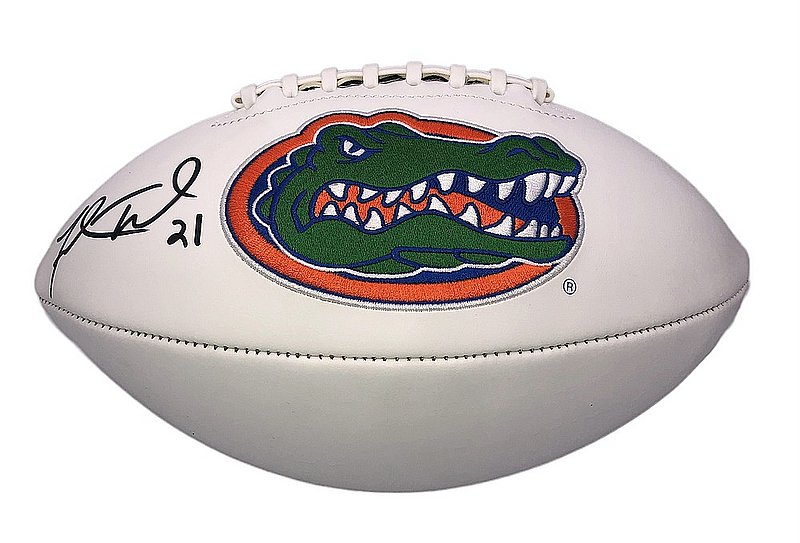 Fred Taylor Signed Florida Gators White Panel Football - JSA