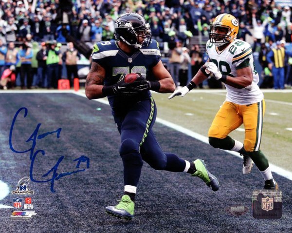 Garry Gilliam Autographed 8X10 Photo Seattle Seahawks Mcs Holo #86885