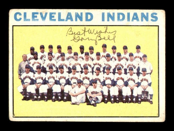 Gary Bell Autographed 1964 Topps Team Card #172 Cleveland Indians #170259