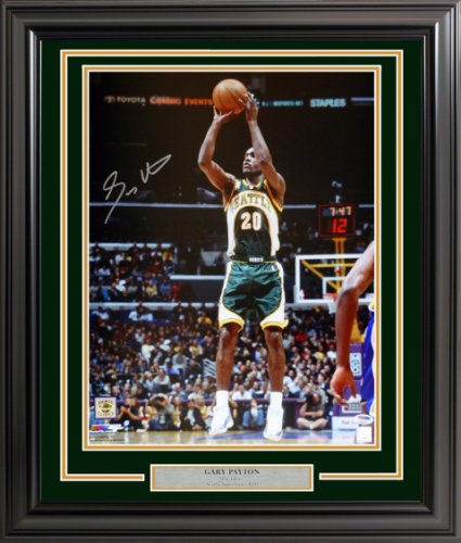 Gary Payton Autographed Signed Framed 16X20 Photo Seattle Supersonics PSA/DNA 