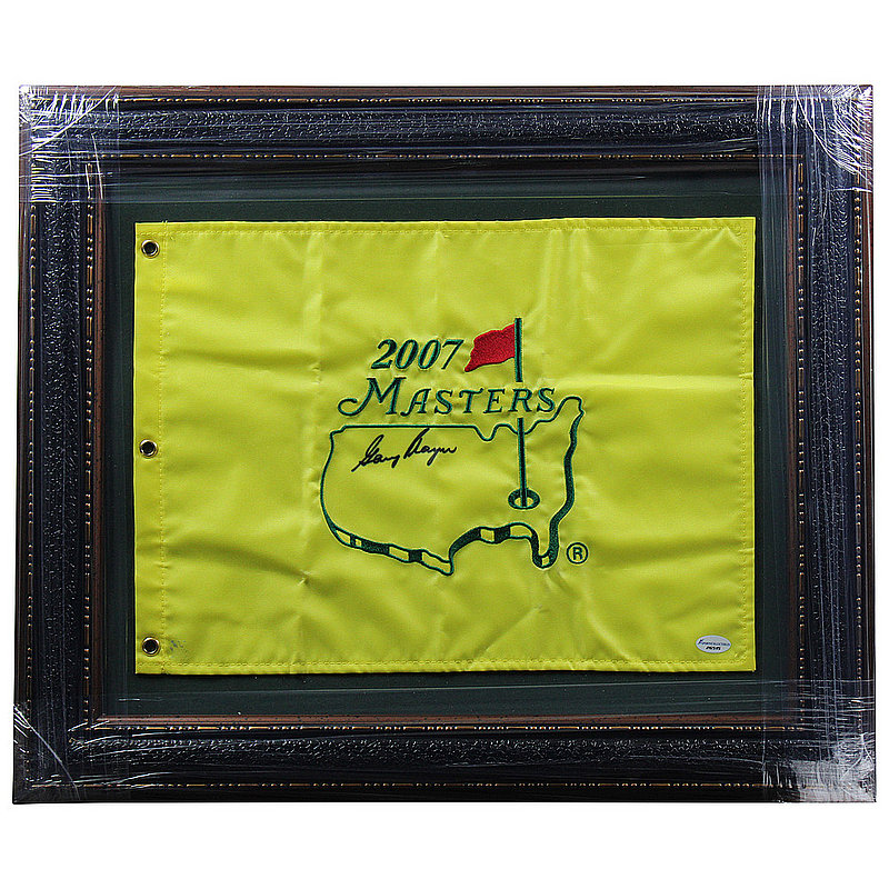 Gary Player Autographed Signed 2007 Masters Flag Framed 