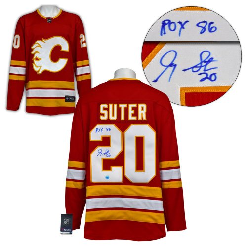 Gary Suter Autographed Signed Calgary Flames Fanatics Breakaway Jersey