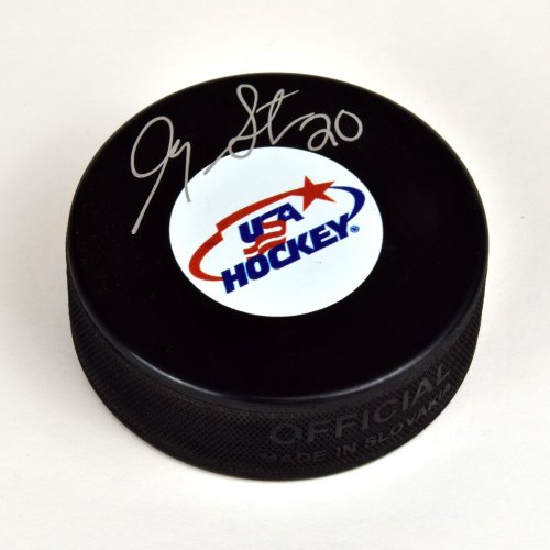 Gary Suter USA Hockey Autographed Signed Olympic Hockey Puck