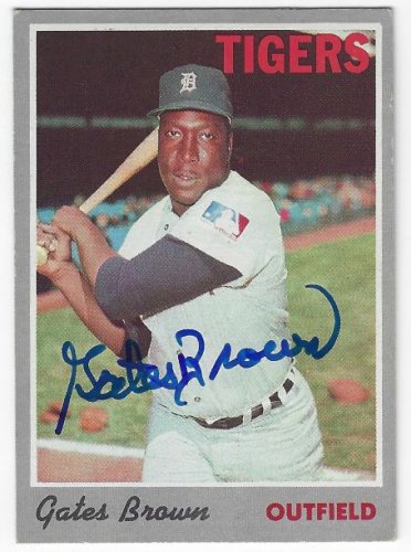 Gates Brown Autographed Signed Detroit Tigers 1970 Topps Card #98 - Autographs
