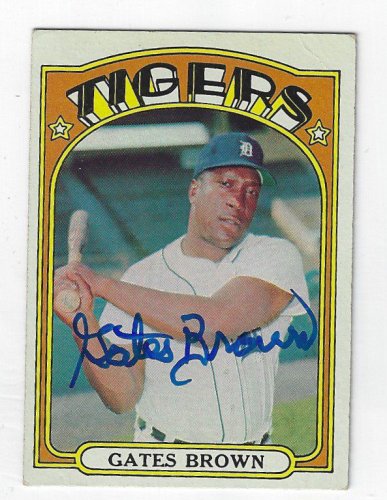 Gates Brown Autographed Signed Detroit Tigers 1972 Topps Card #187 - Autographs