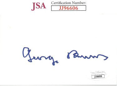 George Burns Autographed Signed 3x5 Index Card- JSA #JJ96606 (Comedian/Actor) 