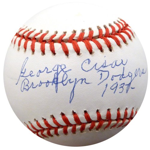George Cisar Autographed Signed Official Nl Baseball Brooklyn Dodgers "Brooklyn Dodgers 1937" Beckett Beckett 