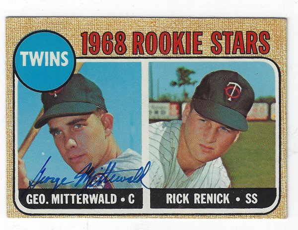 George Mitterwald Autographed Signed 1968 Topps Card - Autographs