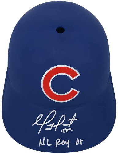 Geovany Soto Autographed Signed Chicago Cubs Replica Souvenir Batting Helmet w/NL ROY 08 