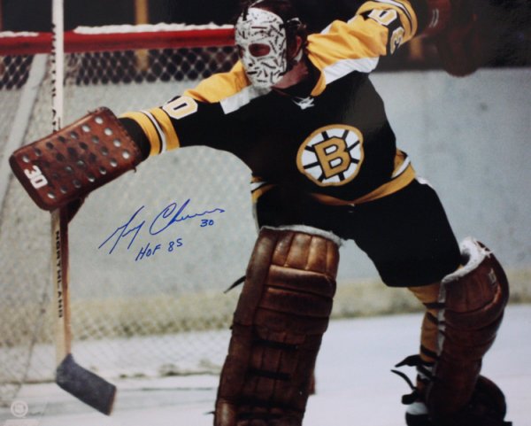 Gerry Cheevers Autographed Signed 16 X 20 Boston Bruins Photo - Autographs 