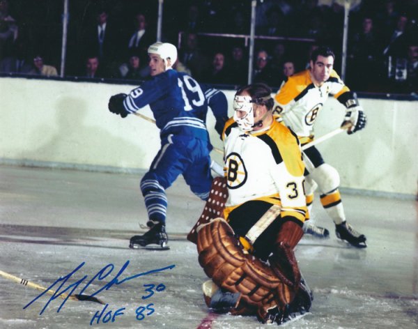 Gerry Cheevers Autographed Signed 8X10 Boston Bruins Photo - Autographs 
