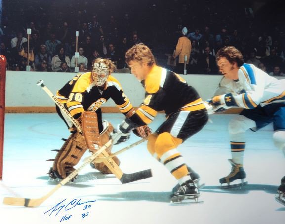 Gerry Cheevers Autographed Signed "HOF 85" 16X20 Boston Bruins Photo - Autographs 