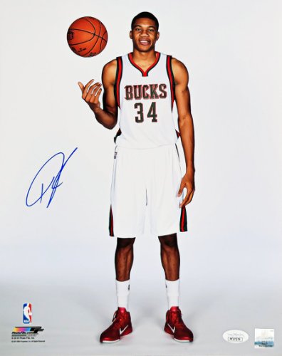 Giannis Antetokounmpo Autographed 11X14 Photo Milwaukee Bucks JSA