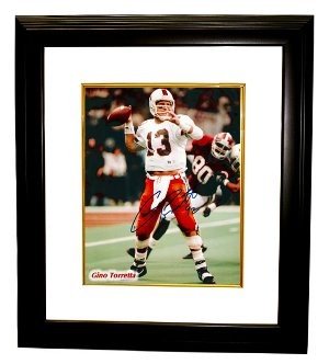 Gino Torretta Autographed Signed Miami Hurricanes 8x10 Photo 92 Custom Framing 