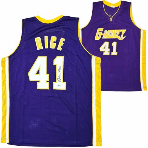 Glen Rice Signed Miami Heat Adidas NBA Style Jersey Inscribed G Money(JSA  COA)