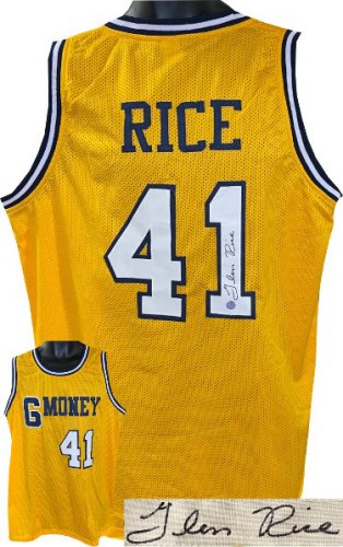 Glen Rice Signed Los Angeles Lakers G Money Jersey (JSA COA)