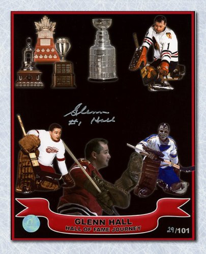Glenn Hall Autographed Signed Hockey Hall Of Fame Journey 8x10 Photo