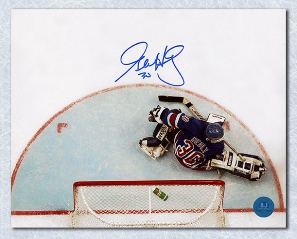 Glenn Healy Autographed Signed New York Rangers Aerial View 8x10 Photo