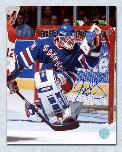 Glenn Healy Autographed Signed New York Rangers Glove Save 8x10 Photo