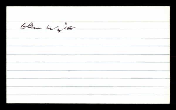 Glenn Wright Autographed Signed 3X5 Index Card Brooklyn Dodgers #174288 