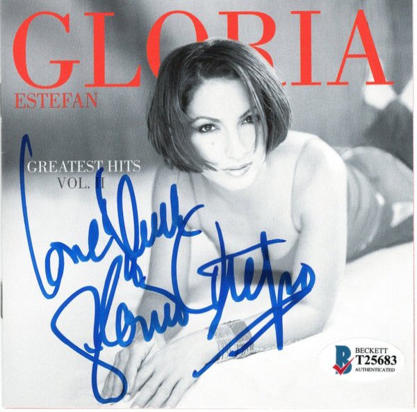 Gloria Estefan Autographed Signed Greatest Hits Vol. Ii Cd Cover With Disc Beckett Authenticated 