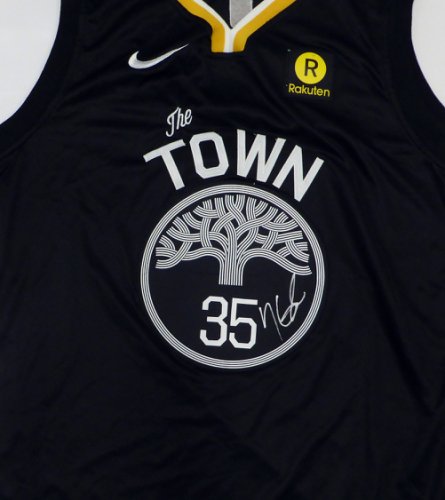 Golden State Warriors Kevin Durant Autographed Signed Black Nike Swingman Jersey Size 52 Beckett Beckett Qr #Bj019147 