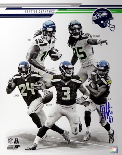 Golden Tate Autographed Signed 16X20 Photo Seattle Seahawks Mcs Holo #65562 