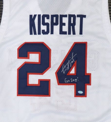 Gonzaga Bulldogs Corey Kispert Autographed Signed White Jersey "Go Zags" Mcs Holo #194892 
