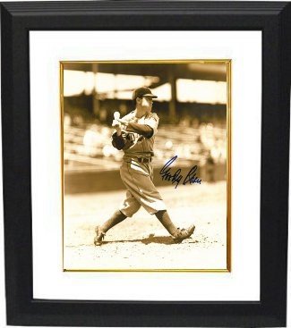Goody Rosen Autographed Signed Brooklyn Dodgers Vintage Sepia tone 8x10 Photo Custom Framing 