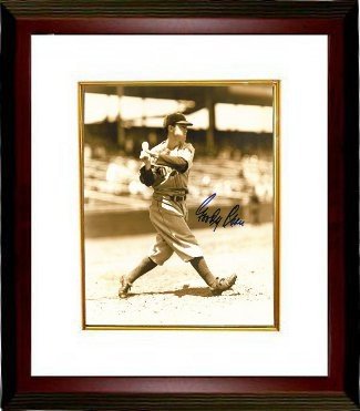 Goody Rosen Autographed Signed Brooklyn Dodgers Vintage Sepia tone 8x10 Photo Custom Framing 