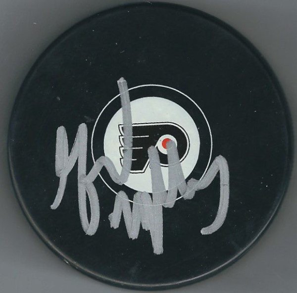 Gord Murphy Autographed Signed Philadelphia Flyers Hockey Puck - Autographs