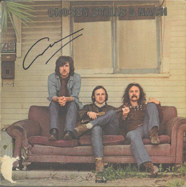 Graham Nash Autographed Signed 1969 Crosby, Stills & Nash Album Cover/LP/Vinyl Record surface wear- JSA #JJ96890 