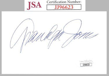 Grandpa Jones Autographed Signed 3x5 Index Card JSA #JJ96623 (Hee Haw) 