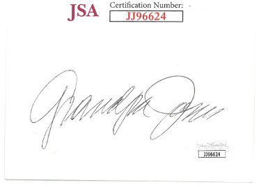 Grandpa Jones Autographed Signed 3x5 Index Card JSA #JJ96624 (Hee Haw) 