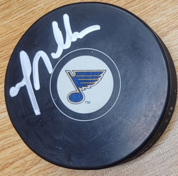 Greg Millen Autographed Signed St. Louis Blues Hockey Puck - Autographs