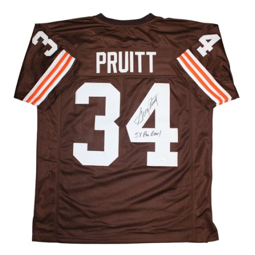 Greg Pruitt Cleveland Browns Autographed Signed Jersey w/ 5x Pro Bowl Inscription - Beckett Authentic 