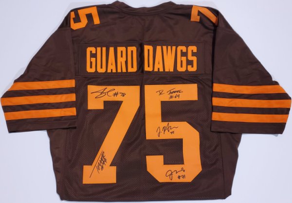 Guard Dawgs Cleveland Browns Autographed Signed Brown Jersey - Certified Authentic 