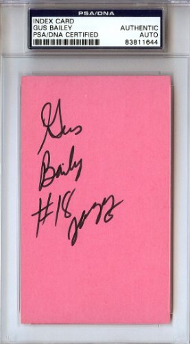 Gus Bailey Autographed Signed 3X5 Index Card Houston Rockets, Washington Bullets PSA/DNA 