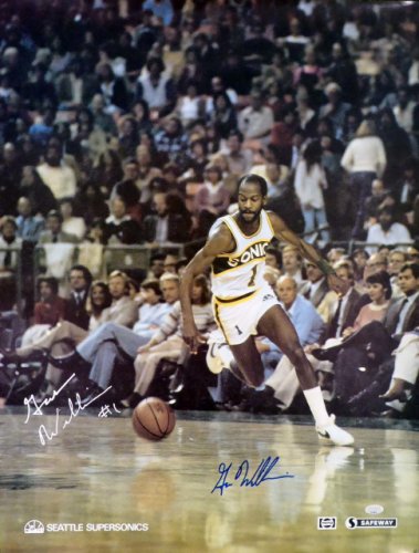 Gus Williams Autographed Signed Seattle Supersonics 17X22 Poster Mcs Holo #147597 
